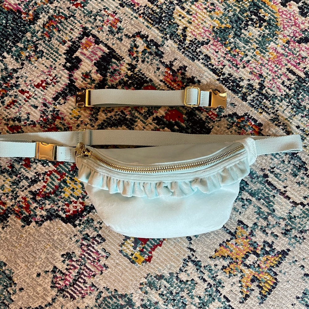 SCL velvet Fanny pack - blue